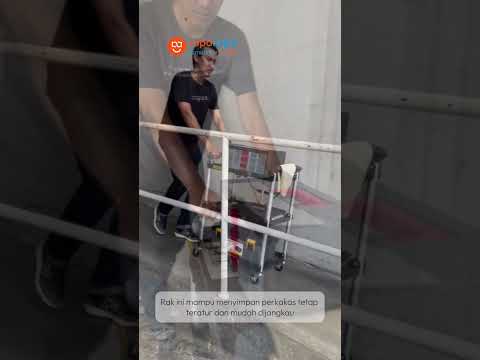 Gambar Krisbow Troli Perkakas Lipat 3 Tingkat