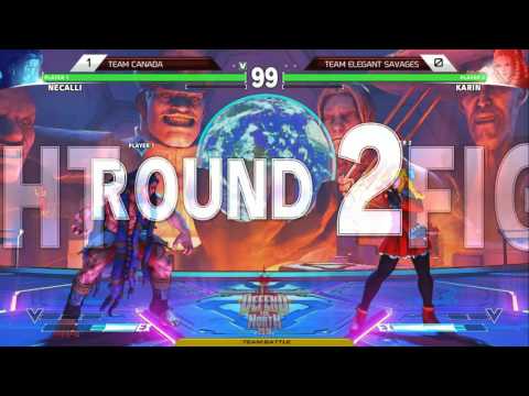 Street Fighter 5 Team Tournament: Defend the North 2016 Day 1 -  Elegant Savages vs Team Canada