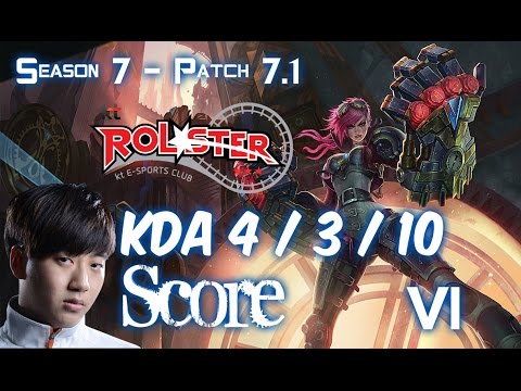 KT Score VI vs LEE SIN Jungle - Patch 7.1 KR Ranked