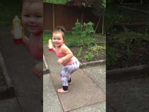 2 Year old Baby  shaking her bum