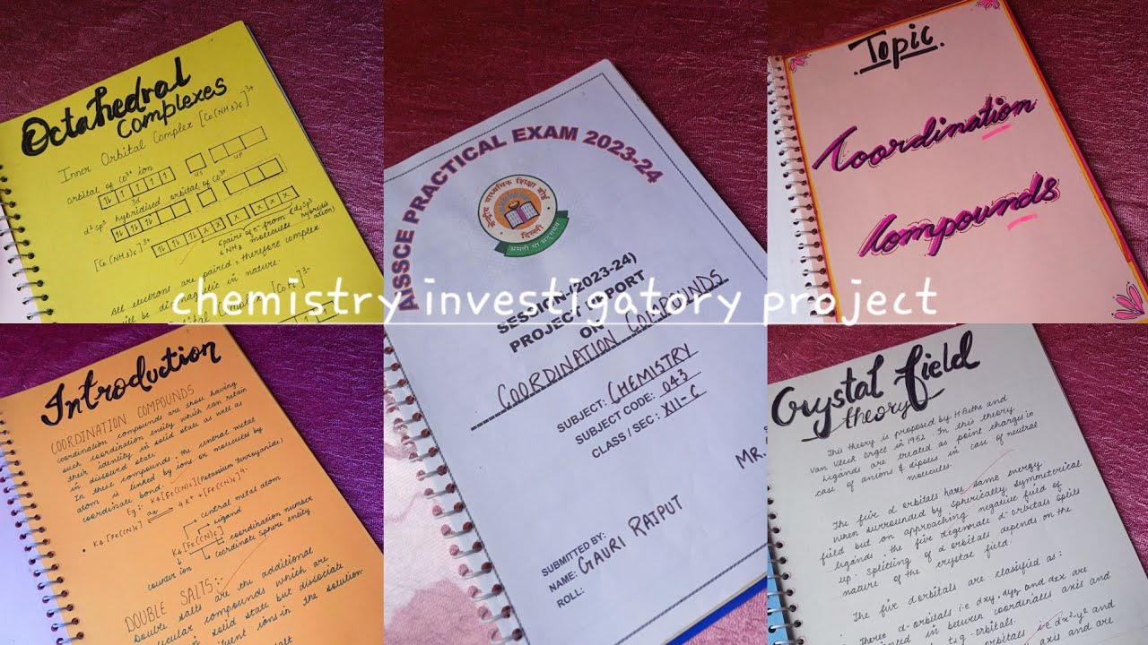 CHEMISTRY PROJECT FILE || COORDINATION COMPOUNDS ||CLASS 12 || GAURI RAJPUT🎨
