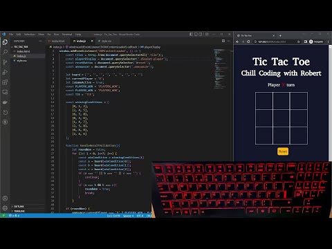 Asmr Programming Coding A Tic Tac Toe In Html Css Javascript No Talking