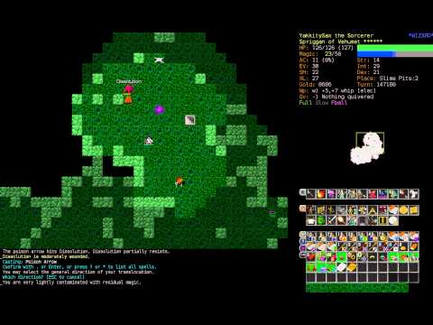 Dungeon Crawl - WizMode - Slime Pit Tutorial