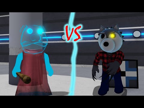 Wolfy Jumpscare vs ElectroGurty Jumpscare NEW PIGGY SKINS BATTLE