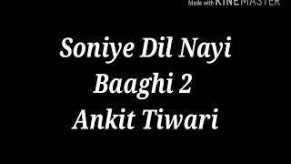 Soniye Dil Nayi (lyrics) Ankit Tiwari Baaghi 2
