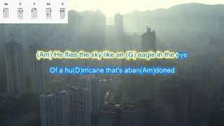 Sandman by America play along with scrolling guitar chords and lyrics