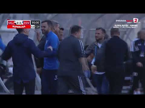 GOOOL! U Cluj – FC Voluntari 2-3. Final dramatic: Florea înscrie în prelungiri și oaspeții câștigă