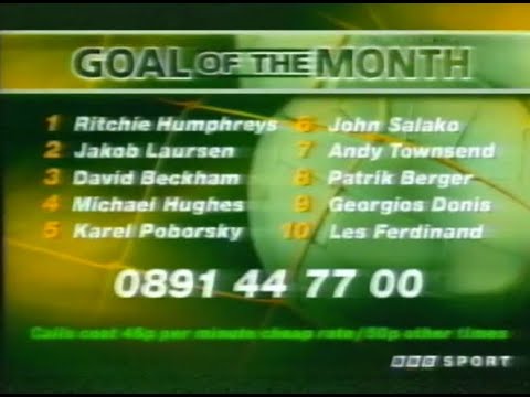 Match of the Day Goal of the Month With Des Lynam Hosting | 1996