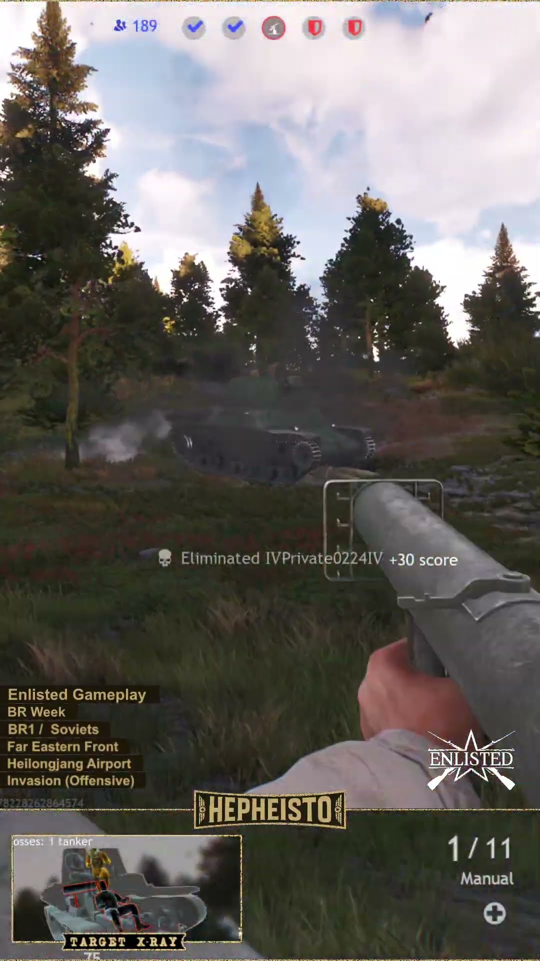 Anti Tank Gunner eliminates Tank Ta-Se with M1 Bazooka