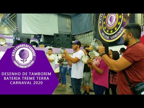 Desenho de Tamborim - Unidos da Saudade - Carnaval 2020