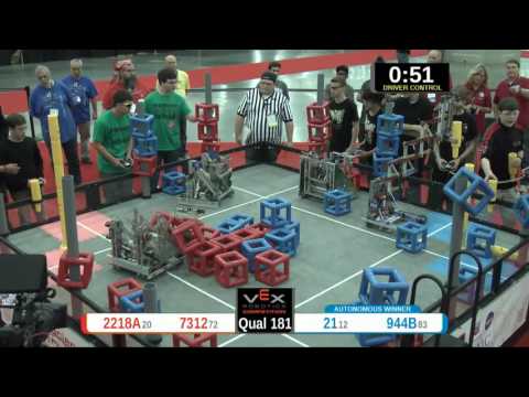 2015 VRC Sci Q181 - 2218A 7312 vs 21 944B - 59 to 56 - VEX Worlds 2015 - Science Division