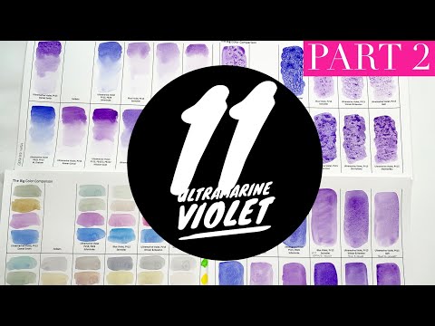 Colossal Color Showdown S2 Ep.2: Ultramarine Violet part 2 | Comparing 11 Watercolor Brands