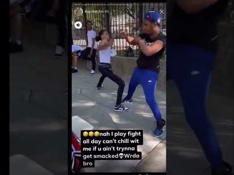 Kay flock slap boxing 🥊 his manz on the block 😂