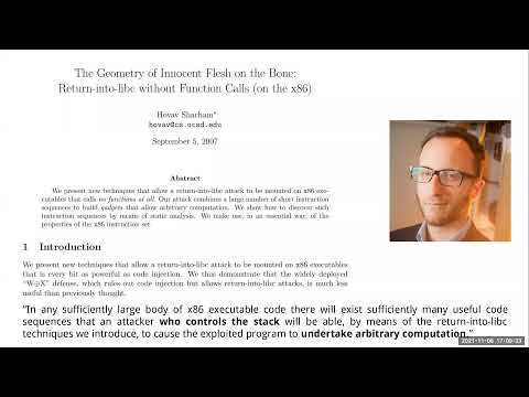 Week 11 Return-oriented Programming