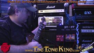 Joe Satriani vs. Steve Vai Shoot-Out Vox Satchurator Ibanez Jemini 30 Pedals Day #11 NAMM 2011 '11