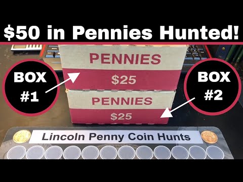 Hunting $50 in Pennies - 2 Box Hunt!