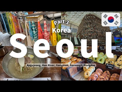 [Coréia: Seul] Viagem solo para Seul, parte 3! Apgujeong | Hangang | Gangnam | Garosu-gil | Hongdae