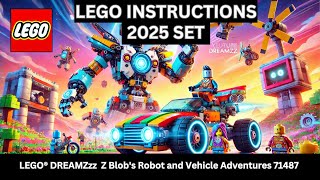 LEGO INSTRUCTIONS: DREAMZzz Z-Blob Robot & Vehicle Adventures (71487) Build 20-in-1 Mech Toy