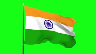 India Flag 7  Green screen 4K HD  Video  Animated 