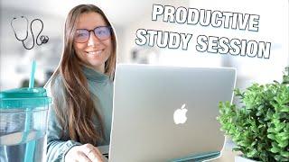 STUDY WITH ME: 1 hour  real time PRODUCTIVE study session, no music 🤓