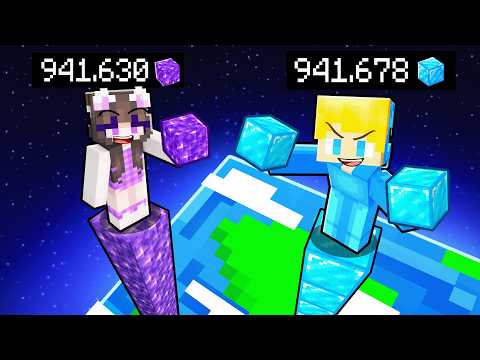 DIAMANT vs AMETHYST Tower Battle in Minecraft!