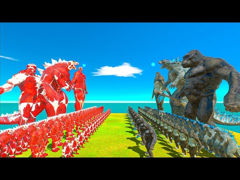 Legendary Godzilla War- Growing Godzilla x Kong x Titan Beast vs Colossal Titan x Godzilla x Armored