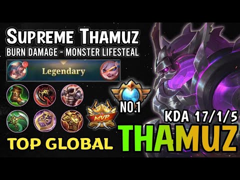 Supreme 1 Thamuz!! Best Build Thamuz Top Global Gameplay 2022 - Mobile Legends