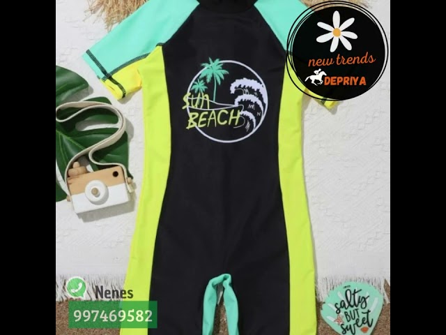 Vídeo relacionado con Baogaier Bañador de Una Pieza con Falda y Gorro para niña, Traje de baño 3 en 1, Bañador Infantil con Cremallera de Manga Corta Ropa de Natación para Piscina Playa, 8-9 años, Rosa