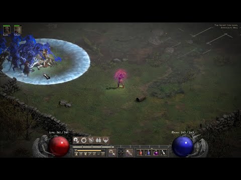 SUPER Budget Bowazon Demo clearing The Secret Cow Level Players 1 (patch 2.3) - Diablo 2 Resurrected