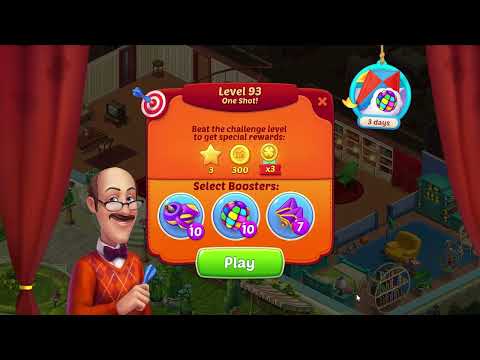 Homescapes level 93 One Shot! - Challenge level 🏡 Gameplay Walkthrough (Android, iOS) Playrix