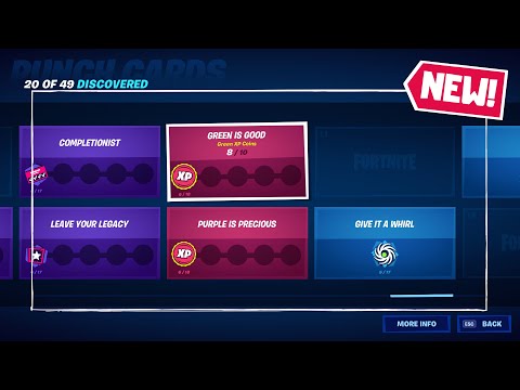 NEW Punchcards v13.20! All 52 Discovered Punch Cards in Fortnite Chapter 2 Season 3!