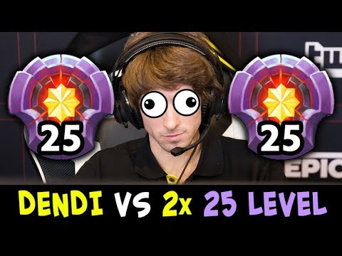 Dendi meets 2x 25 LEVEL — vs BEST pub PUDGE SPAMMER Qupe