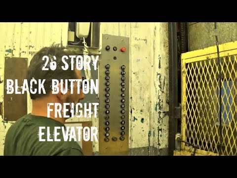 High Rise Otis Black Button Freight Elevator - Pittsburgh, PA
