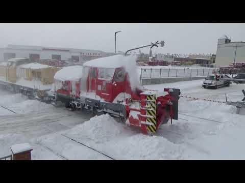 Schneefräseneinsatz in Bernburg am 09.02.2021