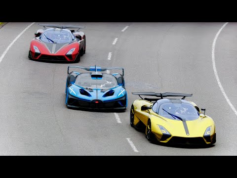 Bugatti Bolide vs SSC Tuatara Aggressor vs SSC Tuatara Striker at Highlands