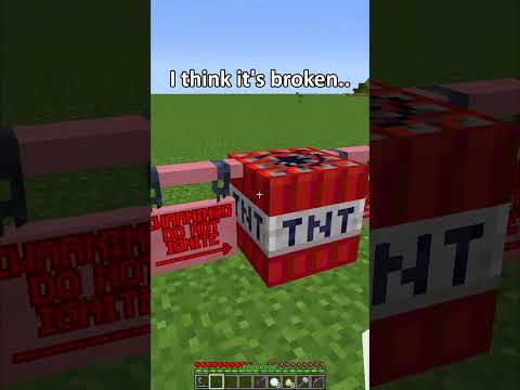Cursed BROKEN TNT in Minecraft 🤔 #Shorts