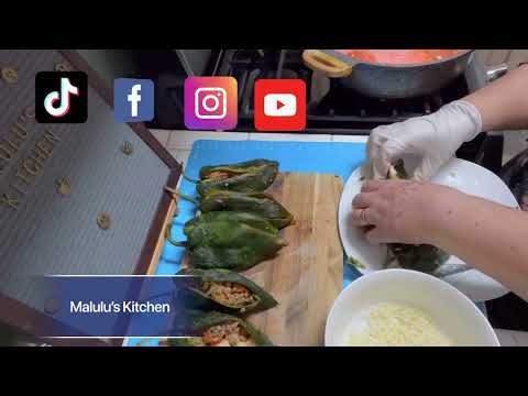 Si A Ti No Te Gusta El Huevo! Esta Receta Te Encantara Chiles Rellenos Sin Huevo #maluluskitchen