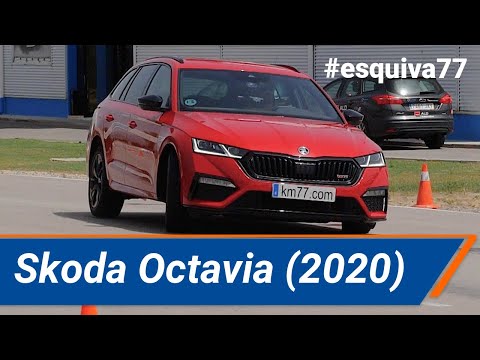 Skoda Octavia Combi RS (2020) – Maniobra de esquiva #esquiva77 (moose test) y #eslalon77 | km77.com