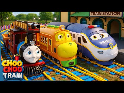 Naughty Train Runs Too Fast 🚂💨 | Fire & Police Train Stop Him | Train Cartoon for Kids