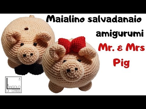 Tutorial amigurumi cerdito MR MRS PIG ganchillo