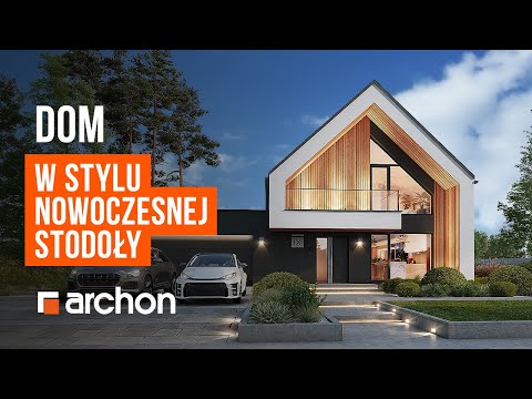 Dom w jaskrzynach (G2E) OZE – Nowoczesny, energooszczędny dom - ARCHON+ Projekty Domów #projektdomu