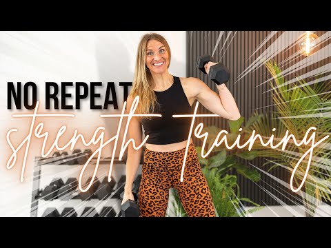 20-minute NO REPEAT Upper Body Strength Training