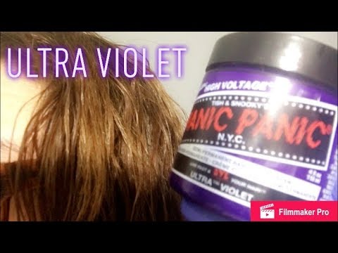 Manic Panic Ultra Violet on Dark Hair