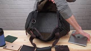 Дорожня сумка текстильна 20136 Vintage чорна