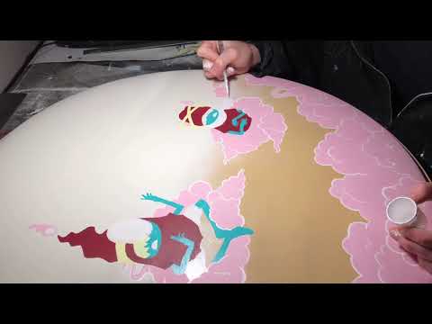 Acrylic Painting Time-lapse: Drum Head