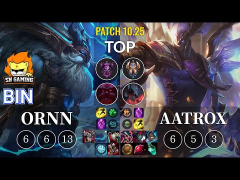 SN Bin Ornn vs Aatrox Top - KR Patch 10.25