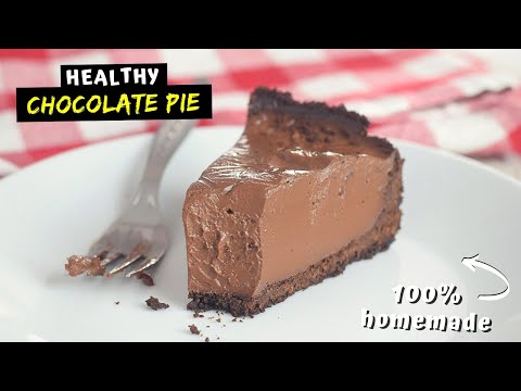 a CHOCOLATE PIE that I made from scratch (Healthier Version)