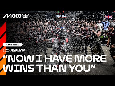 UNSEEN: Marco Bezzecchi & Aprilia get the party started 🍾 | 2025 British GP