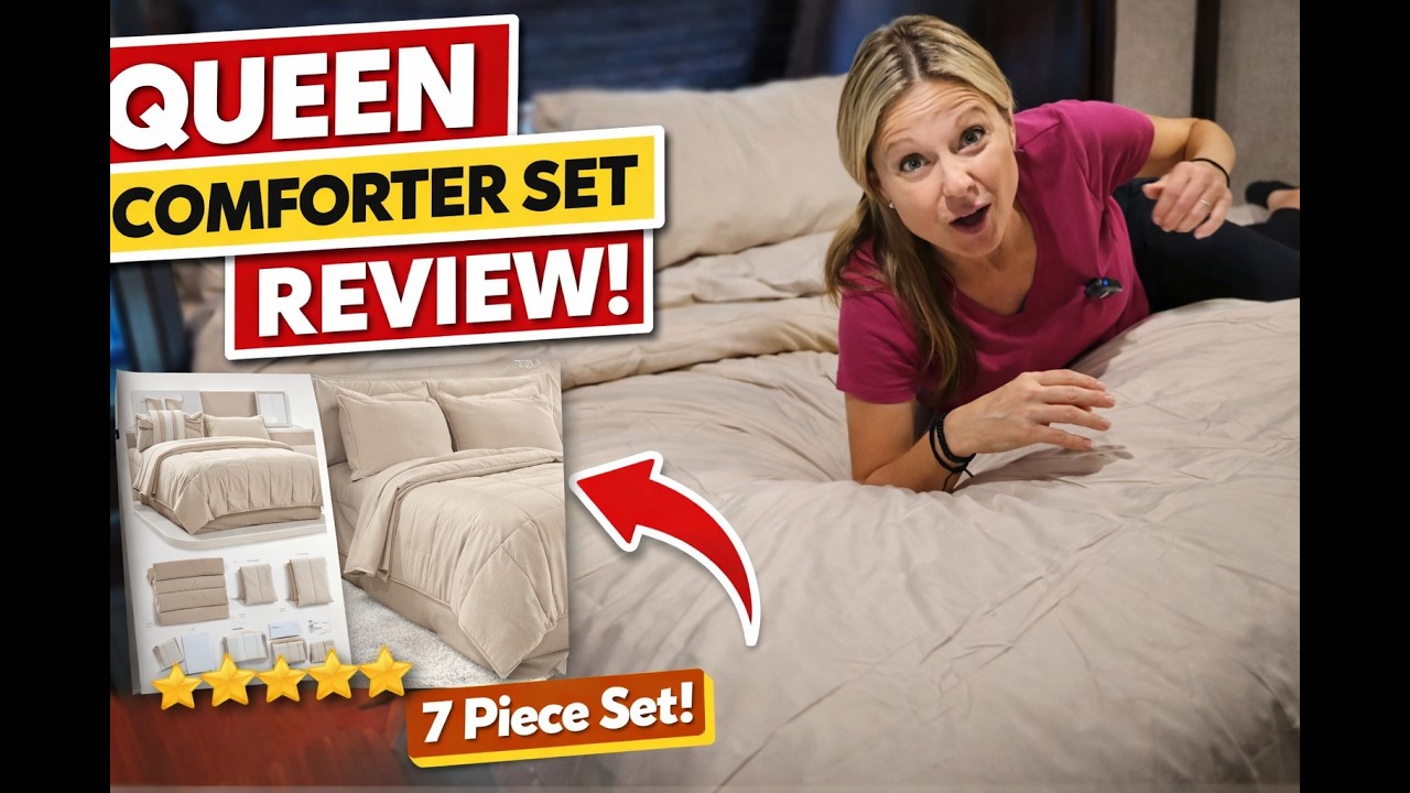 Is the MUXHOMO 7-Piece Queen Comforter Set Worth It? | Soft Beige Bedding