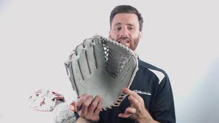 Video thumbnail: Mizuno MVP Prime SE 34'' Fastpitch Cather's Mitt: GXS50PSE8 White/Red